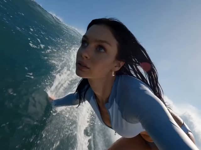 Extreme Surfing Single-Take Cinematic Action Shot