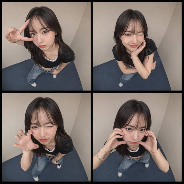 Playful Photo Booth Collage with Four Expressions